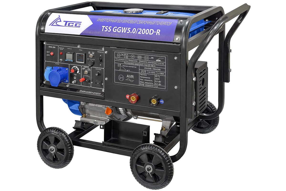 Инверторный бензиновый сварочный генератор TSS GGW 5.0/200D-R Инверторный бензиновый сварочный генератор TSS GGW 5.0/200D-R